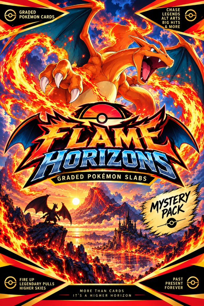 Flame Horizons graded Pokémon slabs mystery pack