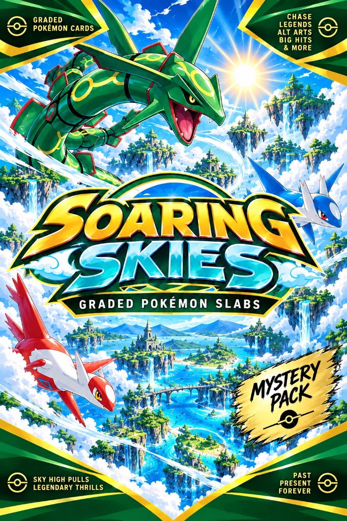 Soaring Skies graded Pokémon slabs mystery pack