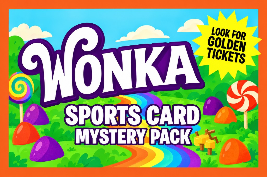 Wonka sports card mystery pack artwork